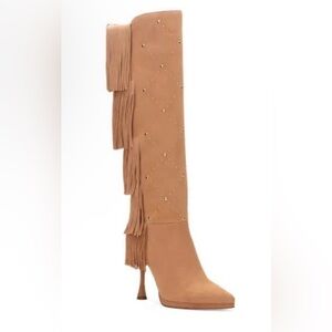 Vince Camuto NWOB Panaryaz Western Knee High Fringe Boot SIZE 8.5